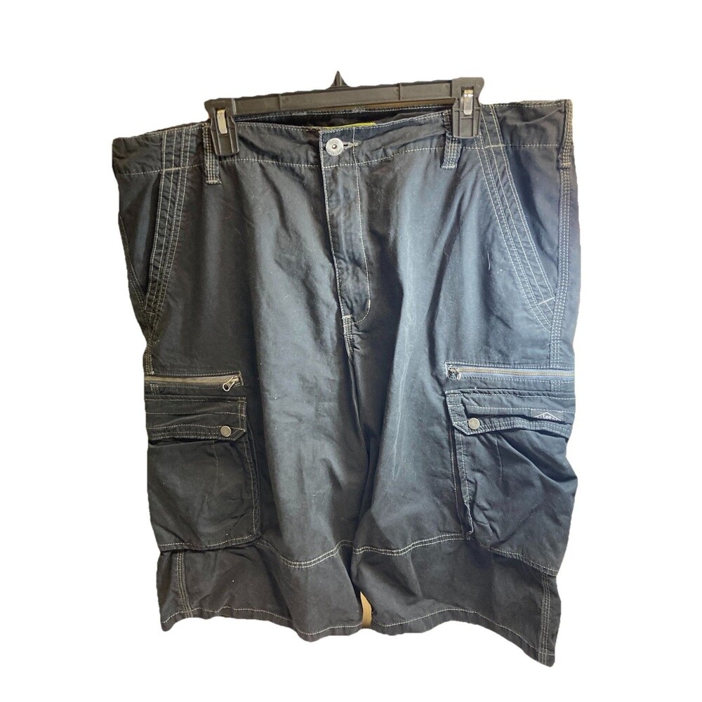 Lee Dungarees Men's Cargo Shorts with Multiple Pockets, Black Size 40